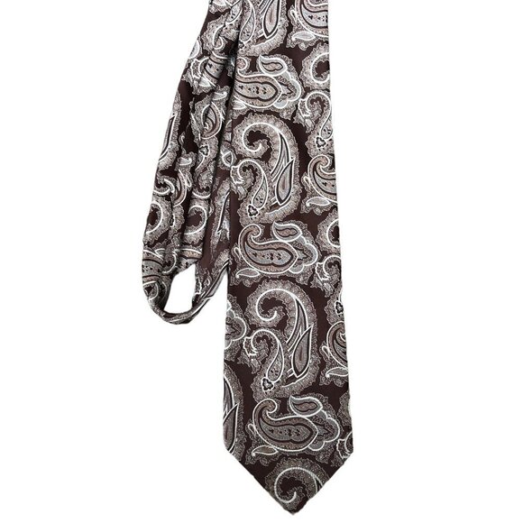 VINTAGE Christian Dior Tie Brown Bandana - Picture 1 of 4